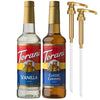 Torani Syrups, Classic Caramel and Vanilla Syrup Variety 2-Pack, Coffee Syrups for Drinks, Pumps Included, 25.4 Fl Oz Ea
