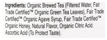 Eat The Change Just Ice Tea Organic Honey Green Tea, Kosher, 16 Fluid Ounces (Pack Of 12)