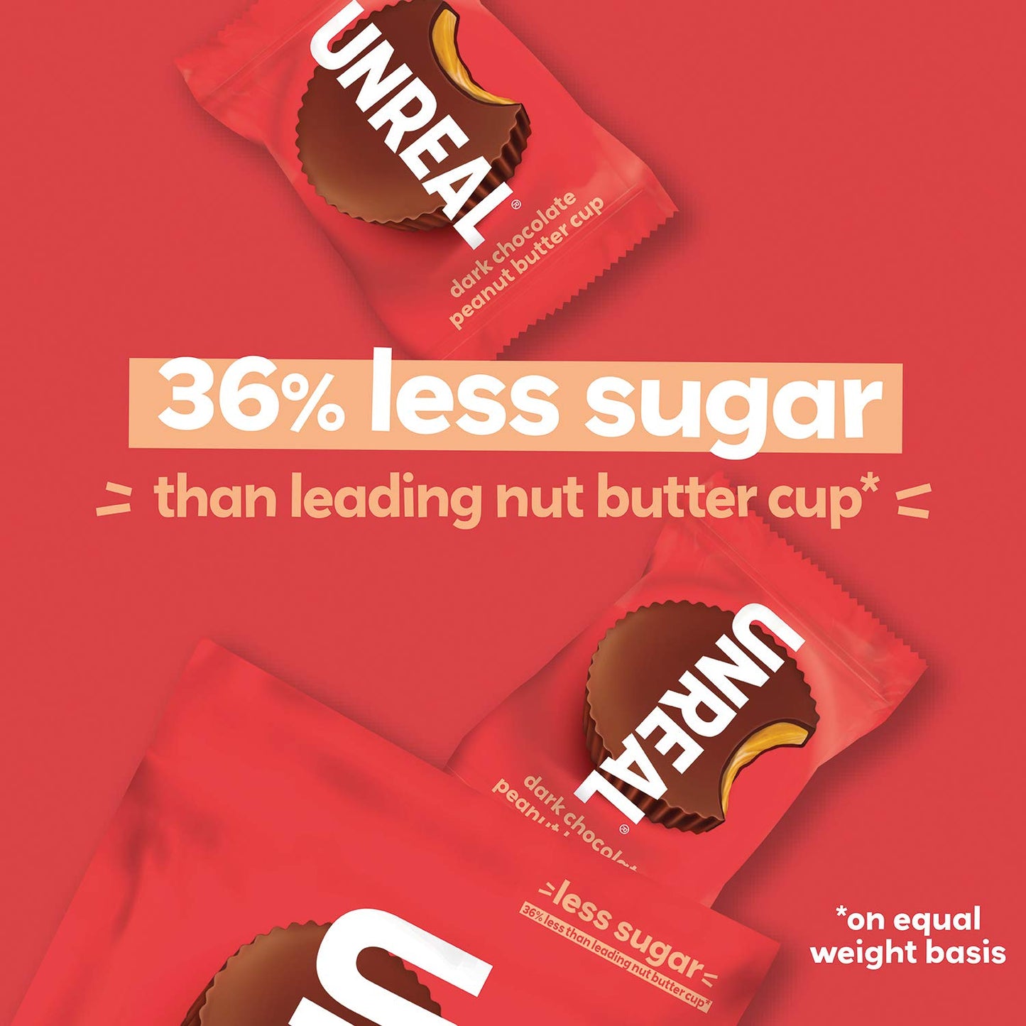 Unreal Dark Chocolate Peanut Butter Cups (Value Size Bag) | Vegan, 5G Sugar | Gluten Free, Fair Trade, Non-Gmo | 9.5Oz