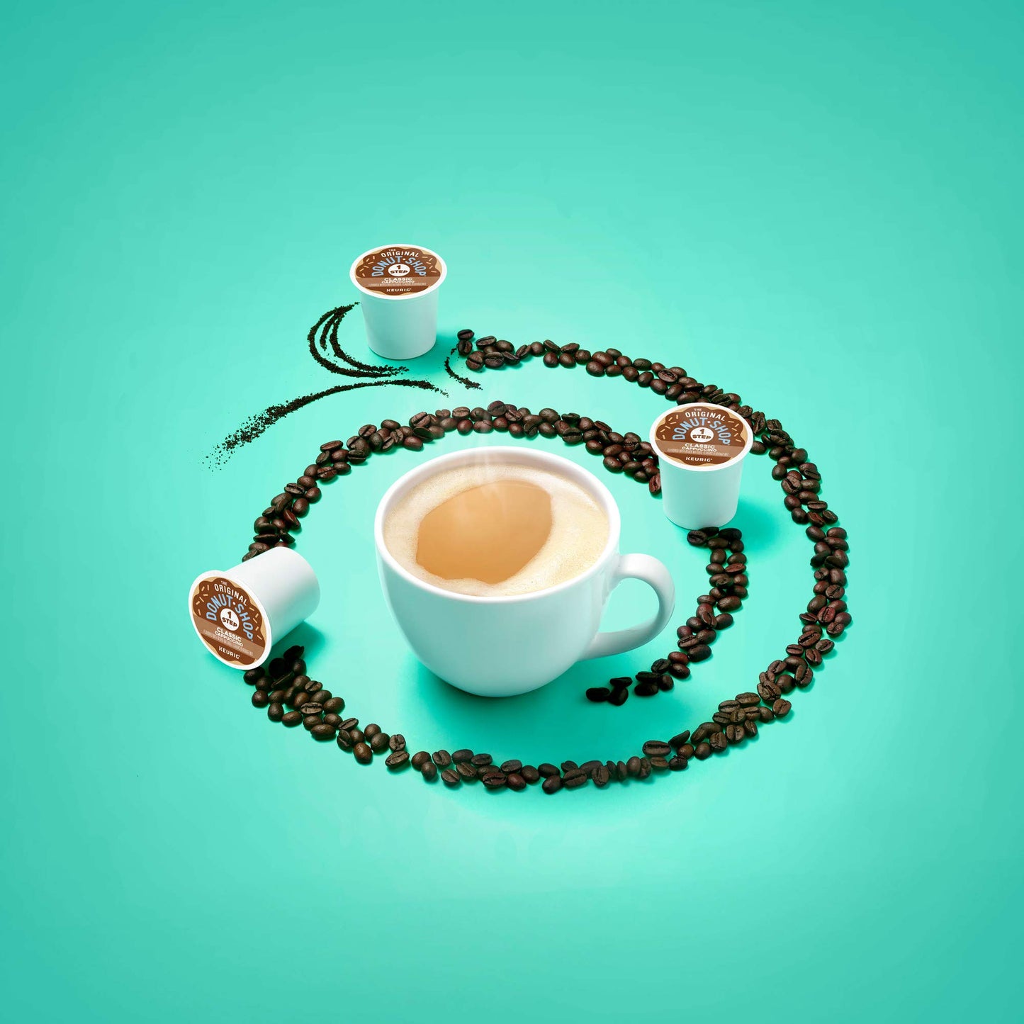 The Original Donut Shop One-Step Classic Cappuccino, Keurig Single-Serve K-Cup Pods, 60 Count (6 Packs Of 10)