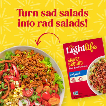 Lightlife, Smart Ground Crumbles, Fat Free, 12 Oz