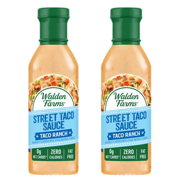 Walden Farms Street Taco Sauce Taco Ranch - Calorie-Free, Gluten-Free, Low Carb, Keto-Friendly, Sugar-Free, Spicy Taco Ranch Fla