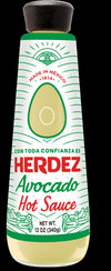 Herdez Avocado Hot Sauce 12 Oz Bottle- Rich & Zesty Avocado-Flavored Hot Mexican Sauce For Tacos & More
