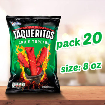 Taqueritos Extremos Chile Toreado || One Piece Of It Fulfills Desires || 8Oz Bags (Pack Of 06)