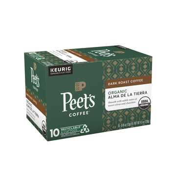 Peet'S Coffee Organic Alma De La Tierra, Dark Roast, 16 Count Single Serve K-Cup Coffee Pods For Keurig Coffee Maker