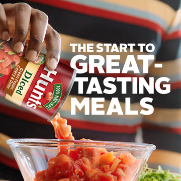 Hunt'S Diced Tomatoes With Green Pepper, Celery & Onion, 14.5 Oz, 12 Pack