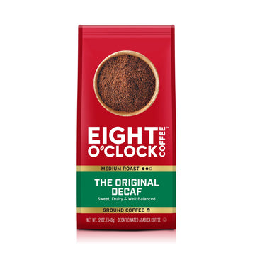 Eight O'Clock Coffee The Original Decaf, 12 Ounce (Pack Of 6) Medium Roast Decaffienated Ground Coffee, Sweet & Fruity