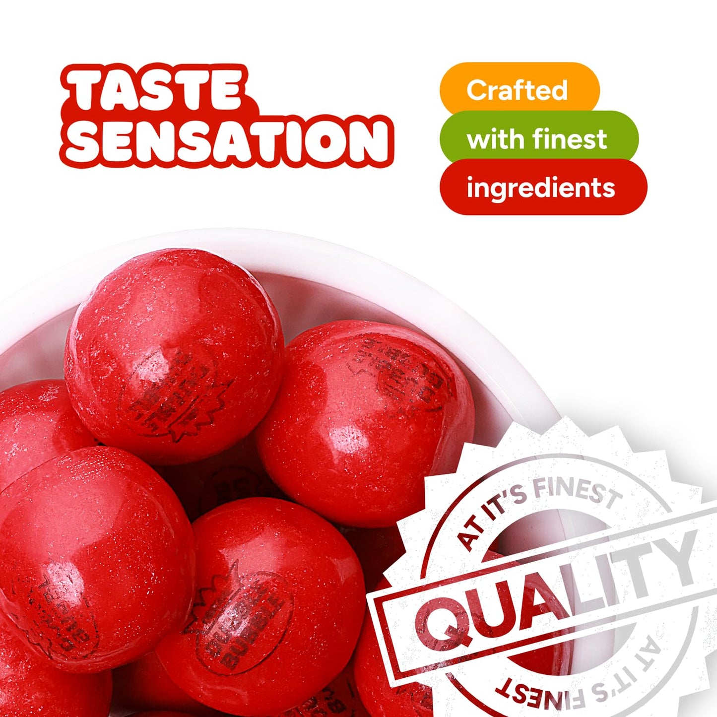 Gumballs In Jar - 1 Inch Bubble Gumballs - Cherry Flavored Bubble Gum - Green Kids Gum - Gumballs For Kids - 9 Oz -Chewing Gum