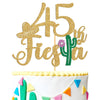 Tivurcia 45th Fiesta Cake Topper, Cheers to 45 Years/Taco Bout 45 Cake Decor,Tropical Hawaiian Mexican Summer Themed Happy 45th