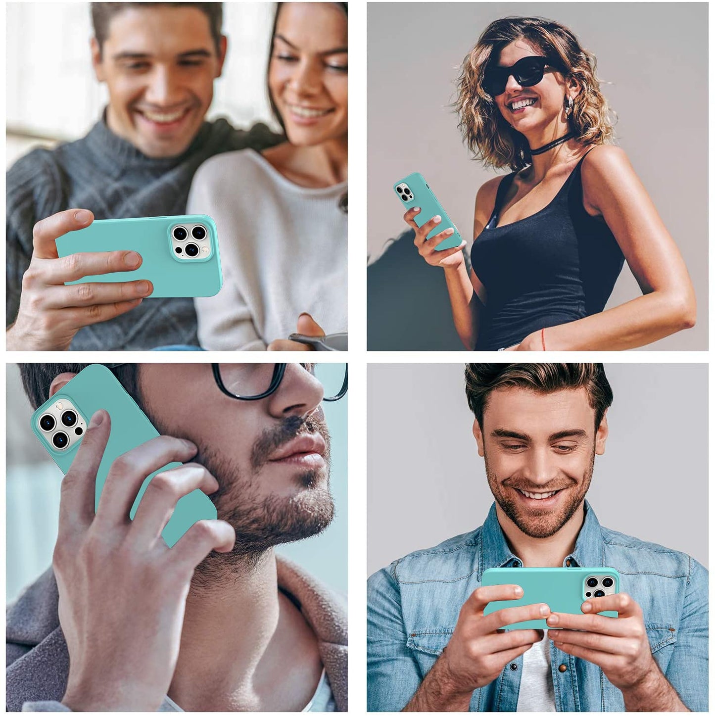 Amytor Designed For Iphone 13 Pro Max Case, Silicone Ultra Slim Shockproof Phone Case With Soft Anti-Scratch Microfiber Lining,