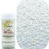 SE Si&Moos White Jimmies Sprinkles White Sprinkles for Cake Decorating Edible Crunchy Jimmies for Topping Ice Cream, Cookies, Ca