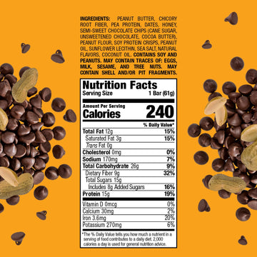 Bobo'S Chocolate Chip Peanut Butter Protein Bar 12 Pack