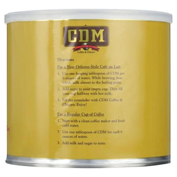 CDM Ground Coffee & Chicory Regular Grind, 34.5oz Can, Pack of 1