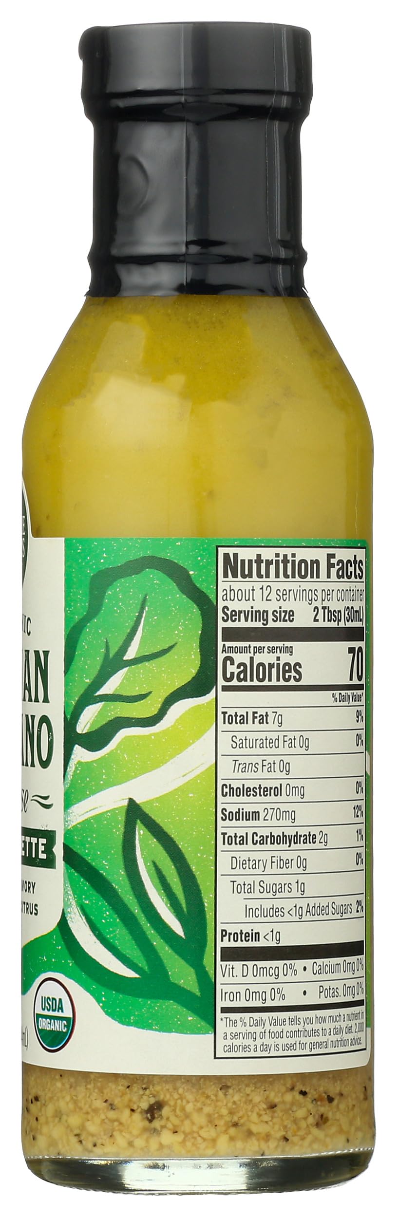 Whole Foods Market Organic Italian Romano Vinaigrette, 12 Fl Oz - Flavorful Dressing for Salads and Marinades