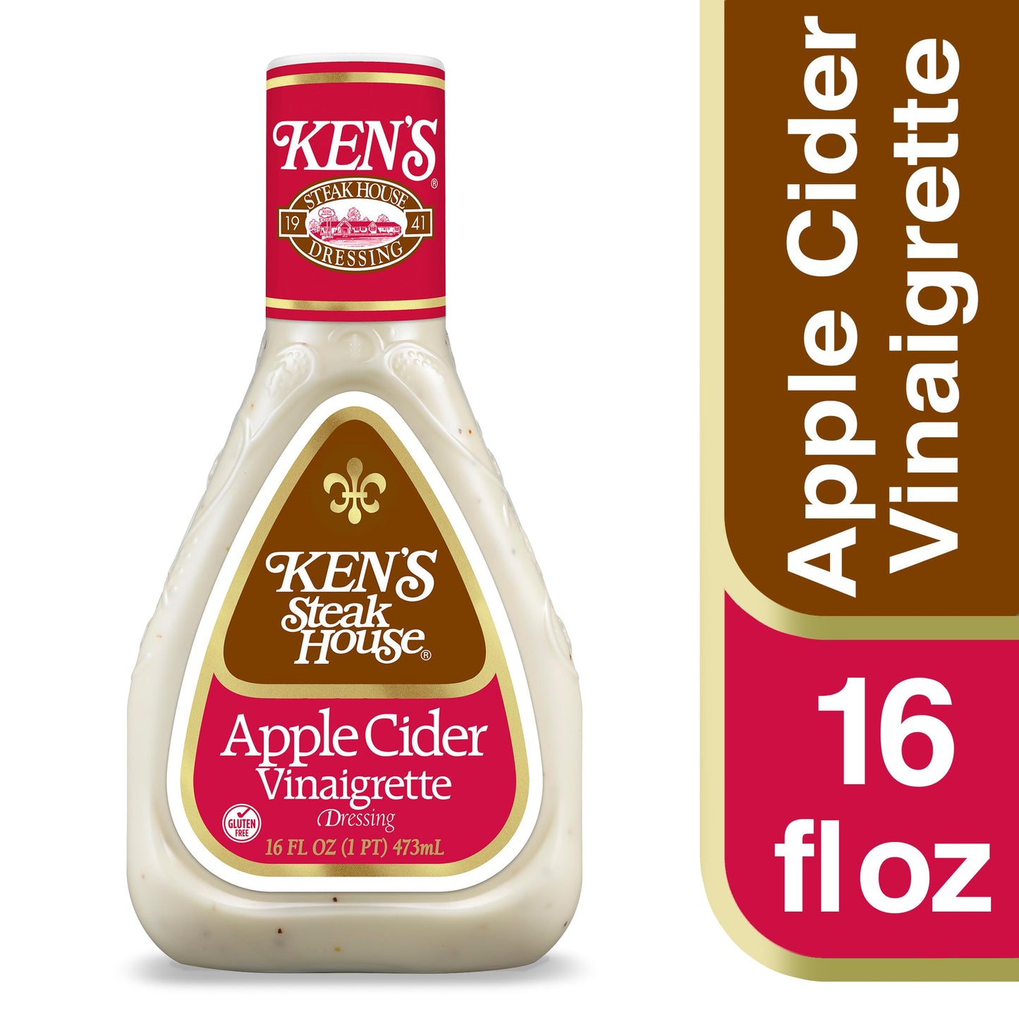 Kens Steak House Apple Cider Vinaigrette, 16 oz, Pack of 1