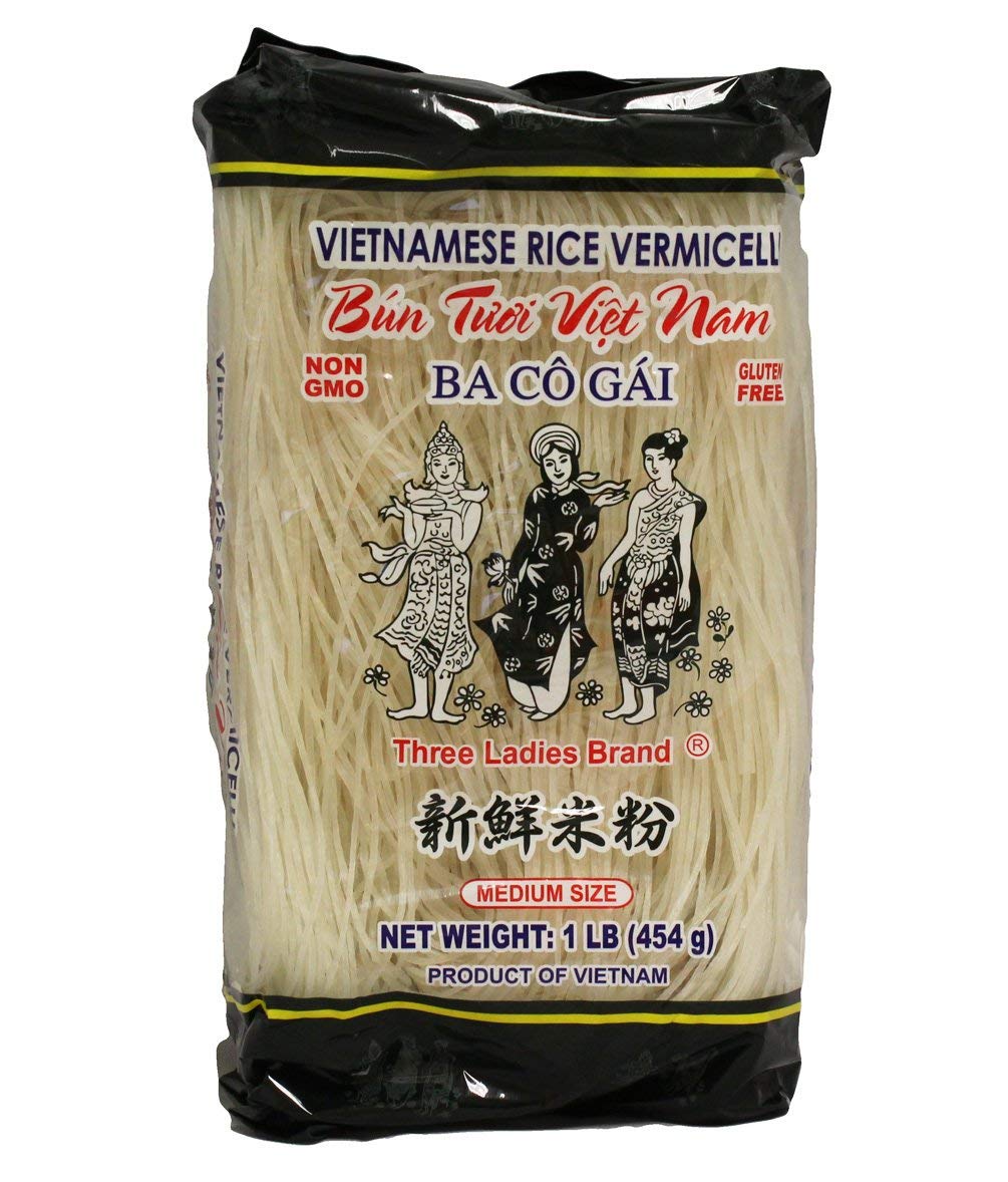 Three Ladies Vietnamese Rice Stick Vermicelli, 16 oz., 3 Pack - SET OF 2