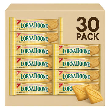 Shortbread Butter Cookies, Tea and Coffee Snack Treats for Office, School, Party Gift Baskets, 1.5 oz, 30 Pack