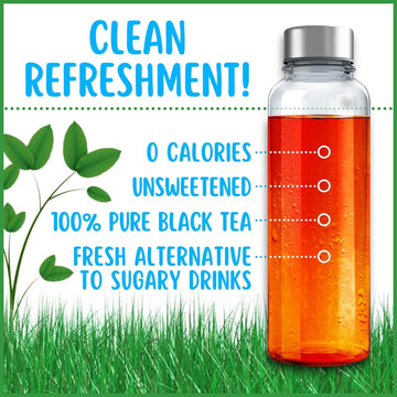 Unbrewed Planet Instant Iced Tea - 100% Pure Black Tea - 10 Single Serve Stick Packs - Unsweetened - Vegan - Gluten Free - On-Th