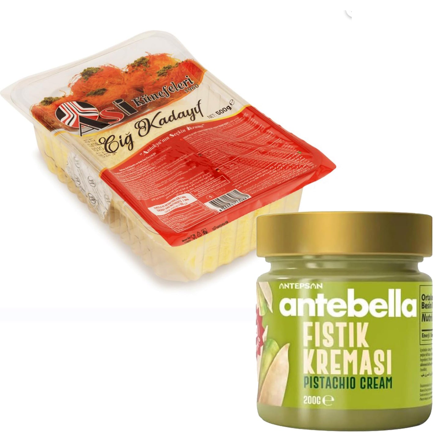 500 gr/1.1 lbs Kataifi Material - Make Chocolate Dubai with + 7oz Pistachio Cream Kataifi, Kataifi Shredded Fillo Dough, Kataifi