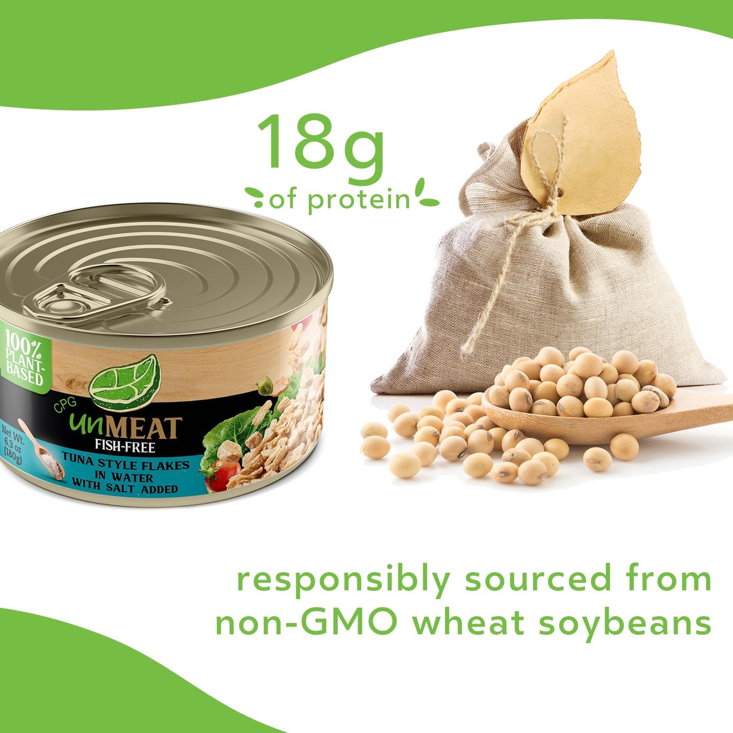 Unmeat Plant Based Tuna Style Flakes | Easy To Prepare Vegan Canned Tuna Flakes In Water, 12 Pack