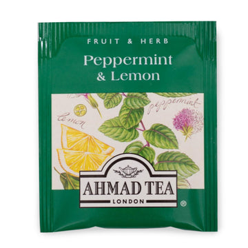Ahmad Tea Herbal Tea, Peppermint & Lemon Teabags, 20 Ct (Pack Of 1) - Decaffeinated & Sugar-Free