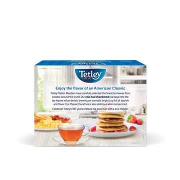 Tetley Classic Blend Decaf Premium Black Tea, Decaffinated Tea, Rainforest Alliance Certified, 72 Tea Bags (Pack Of 12)