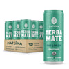 Mateina Yerba Mate Zero Sugar Energy Drink - 120mg Natural Caffeine - Organic Non-GMO Non-Carbonated - Dr. Andrew Huberman Recommended - 12 Pack (12oz Cans) (12 Pack Mint Limeade)