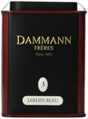 Dammann Freres Loose Leaf, Jardin Bleu, Premium Gourmet French Black Tea, Blend Strawberry, Rhubarb Flavors, 3.52 Ounce Tin
