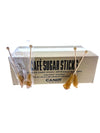 Candy Envy - Amber Caf Sugar Sticks Mini Rock Candy - 100 Bulk Individually Wrapped Amber Treats - Original Sugar Flavored