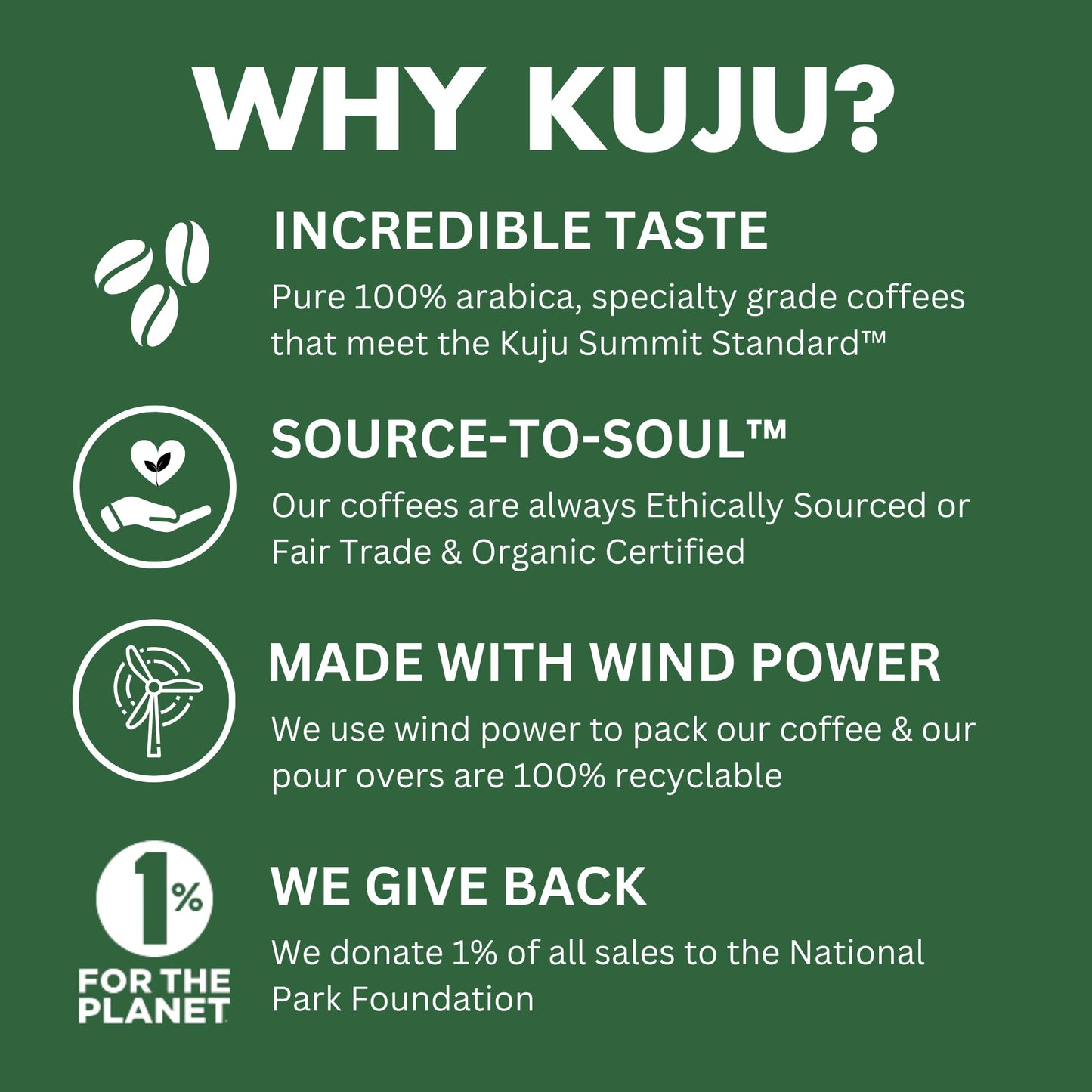 Kuju Coffee Premium Pour Over Coffee Singles - Basecamp Blend, Medium Roast, 0.5 Ounce (Pack of 6)