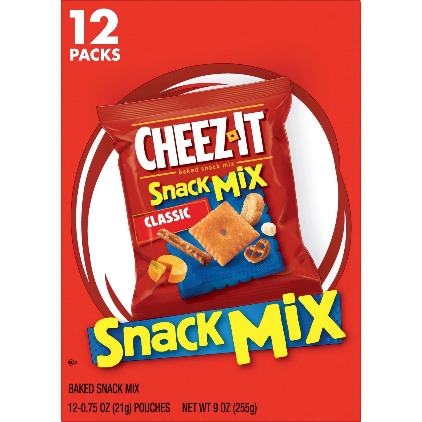 Cheez-It Snack Mix, Lunch Snacks, Office And Kids Snacks, Classic, 36Oz Case (4 Boxes)