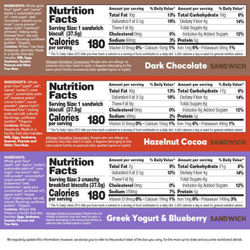 Olyra Variety Pack Sandwich Breakfast Biscuits, Healthy Snacks for Adults and Kids, Low Sugar, Organic Cookies, Office Snacks, U