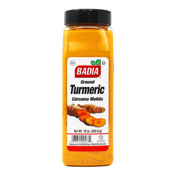 Badia Ground Turmeric Powder, 16 Oz - Premium Curcuma Seasoning For Cooking, Golden Flavor & Rich Aroma