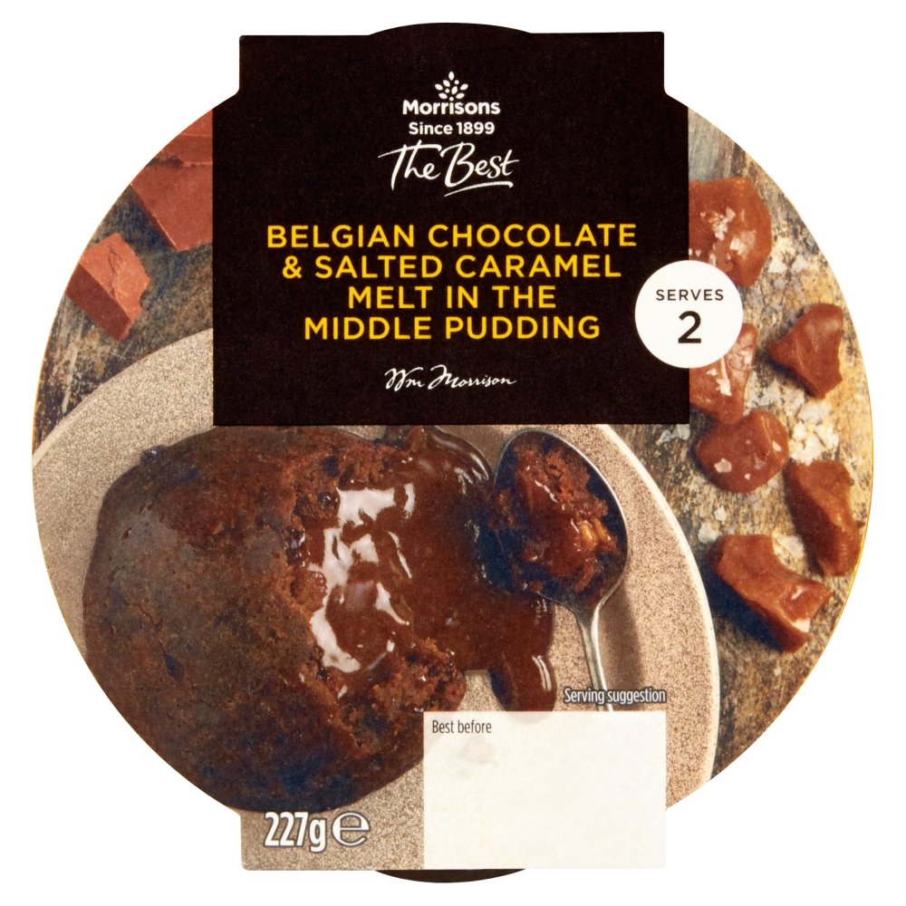 Morrisons The Best Chocolate Caramel Melt In The Middle Pudding 227g
