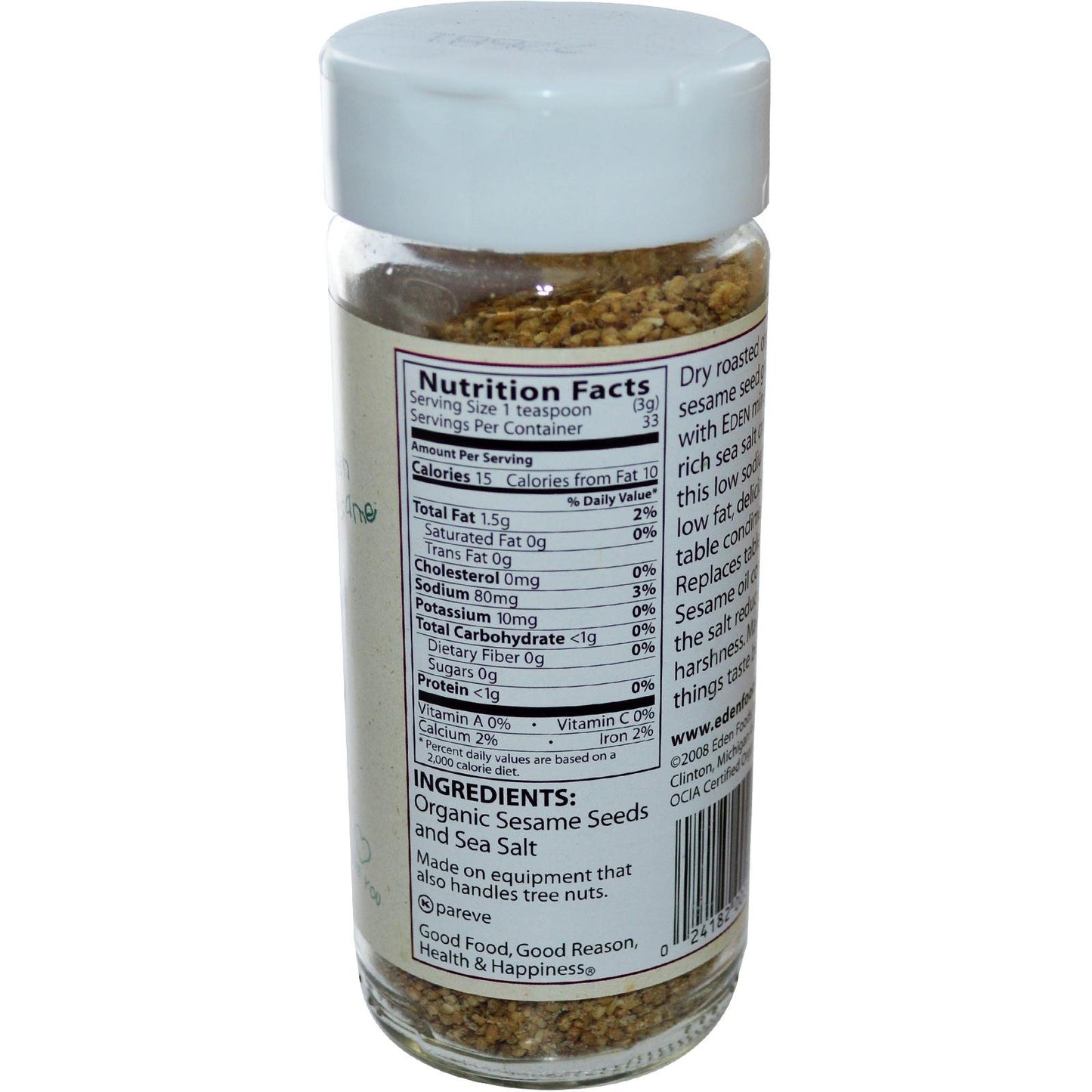 Eden Foods Salt Gomasio Sesame Seed Org, 3.5 oz