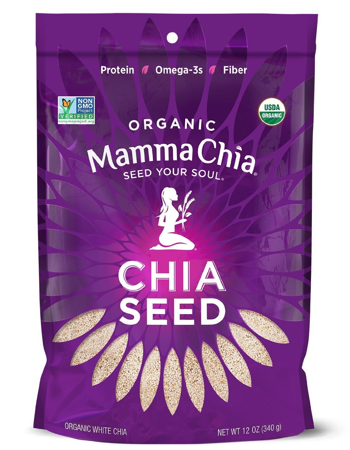 MAMMAcHIA SEED cHIA WHITE ORgANIc-12 OZ -Pack of 4