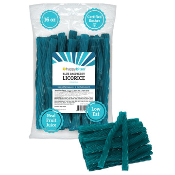 Sweet Roots Blue Raspberry Licorice Twists - 1 Bag (16 oz) - Jumbo Size Licorice Sticks | Made with Real Fruit Juice Concentrate