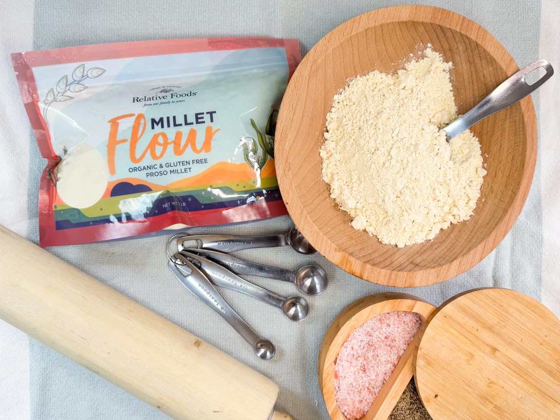 Millet Flour 1 Pound Usda Organic, Certified Gluten Free, Sourced 100% From The Usa Dry Milled With No Additives