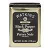 Watkins Gourmet Spice Tin, Pure Ground Black Pepper, 6 Oz. Tin, 1-Pack