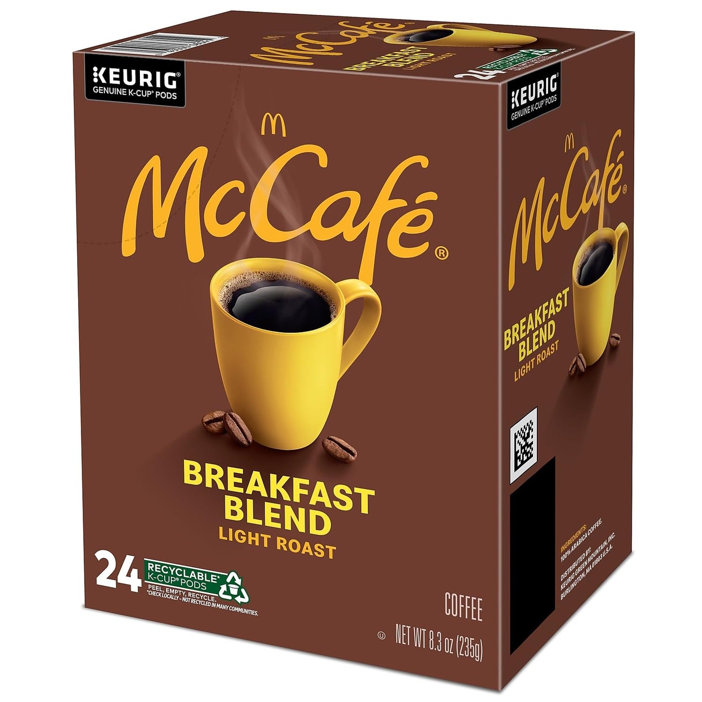 Mccafe Breakfast Blend K-Cup, Light Roast, 24 Count