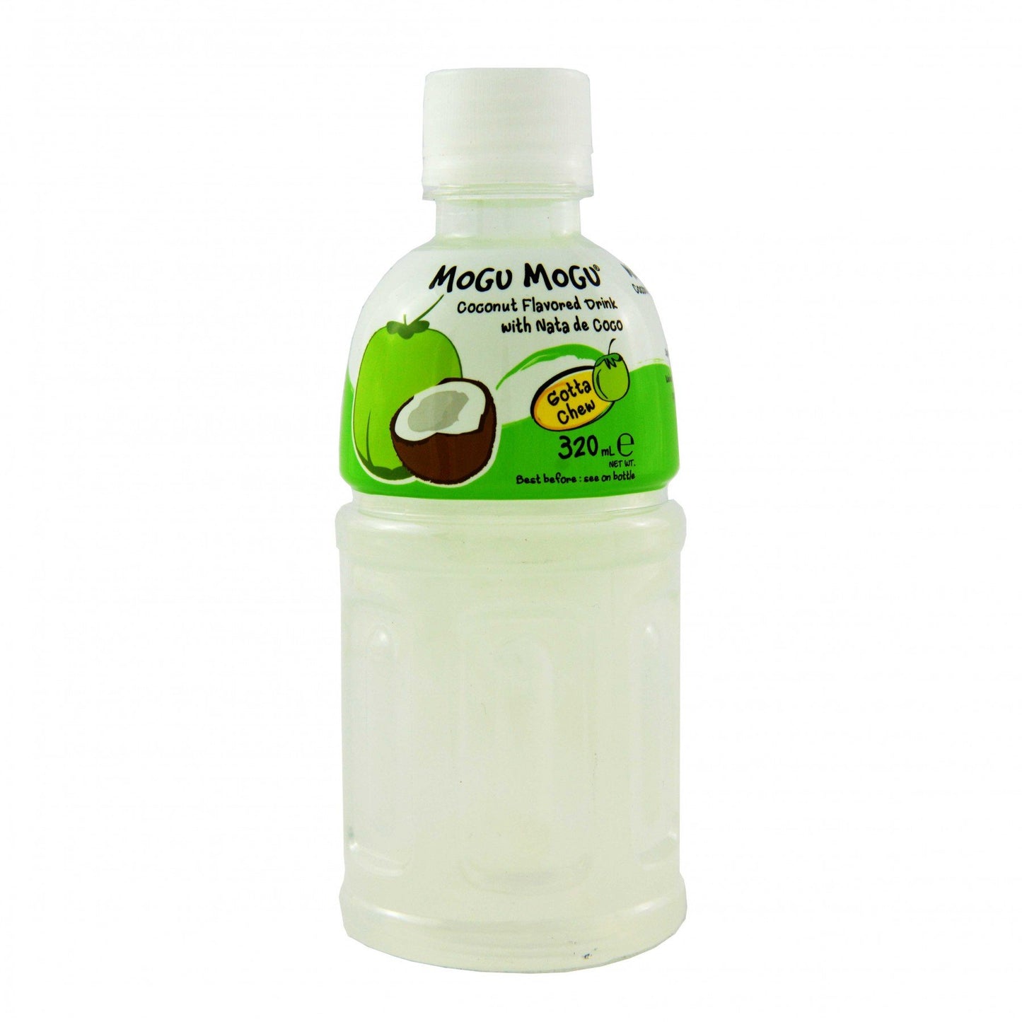 Mogu Mogu Juice With Nata De Coco, Coconut, 12 Pound (Pack Of 6)