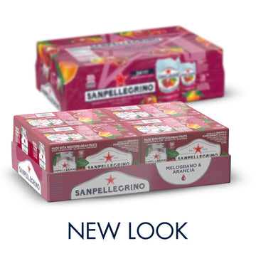 San Pellegrino Italian Sparkling Drinks, Pomegranate & Orange, 11.15 Fl Oz, Pack of 24, Purple