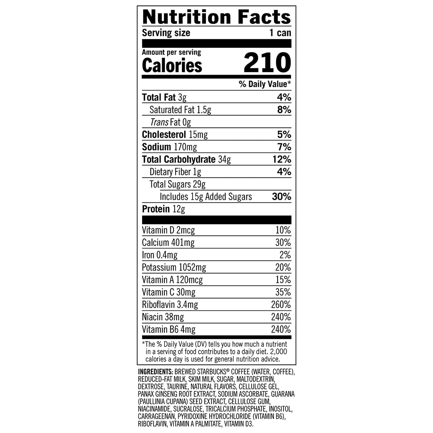 Starbucks Doubleshot Energy Drink Coffee Beverage, Caramel, Iced Coffee, 15 fl oz Cans (12 Pack) (Packaging May Vary)