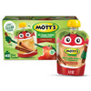 Mott s No Sugar Added Cinnamon Applesauce, 3.2 Oz Clear Pouches, 48 Count (4 Packs Of 12), Good Source Of Vitamin C, No Artific