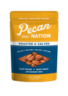 Pecan Nation Roasted & Salted Pecan Halves 8 oz., Natural, No preservatives, Antioxidant-Rich, Low Carb, Dry Roasted, Healthy Sn