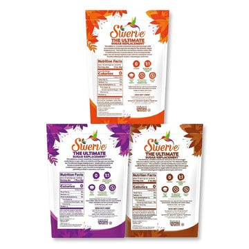 Swerve Sweetener Granular, Brown and Confectioners Baker s Trio - Sugar Substitute, Zero Calorie, Keto Friendly, Zero Sugar, No