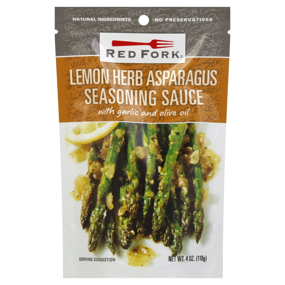 Red Fork Seasoning Sauce - Lemon Herbs Asparagus - Case Of 8 - 4 Oz.
