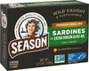 Season Brisling Sardines in Extra Virgin Olive Oil - Wild Caught, 13g of Protein, Keto Snacks, More Omega 3's Than Tuna, High in