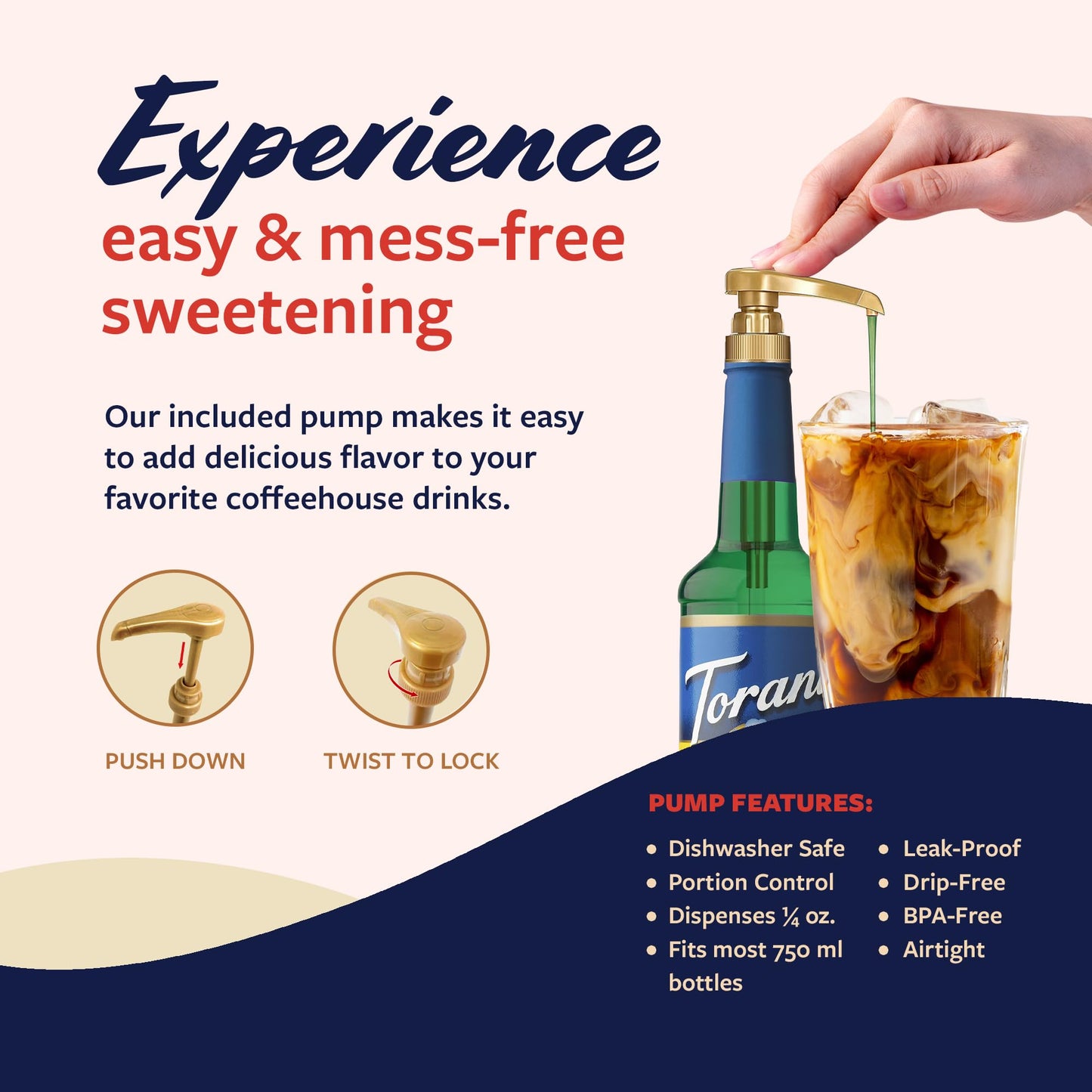 Torani Sugar Free Coffee Syrup, Mint Chocolate Chip Flavoring For Drinks, Zero Calorie, Pump Included, 25.4 Fl Oz