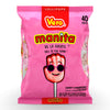 Vero Manita Paletas Strawberry & Cherry Flavored Lollipop (40 Count Bag) - Individually Wrapped Lollipops - Mexican Candy - Pale